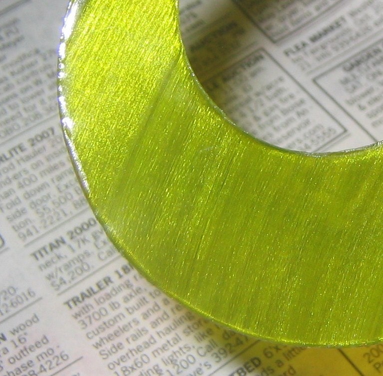 Kiwi Lime Green Recycled Record Necklace