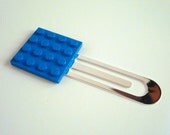 Royal Blue Brick Bookmark made with Lego (r) plate