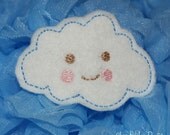 Sweet Fluffy Cloud Wool Felt Hair Clip by Chic Baby Rose