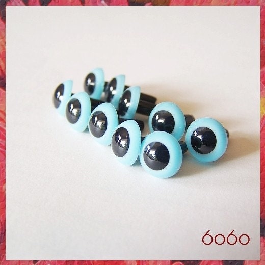 7.5 mm Light Blue safety eyes for stuffed toys - 5 PAIRS (7ltblue5)