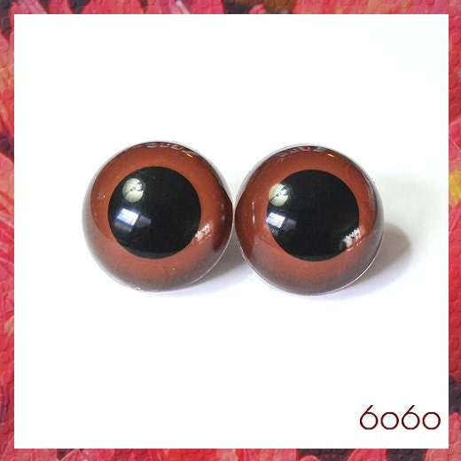 40 mm BROWN Safety Eyes Plastic Eyes Animals Eyes - 1 PAIR