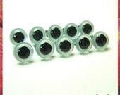 10.5mm PEARL BLUE animals eyes amigurumi eyes plastic eyes safety eyes - 5 PAIRS