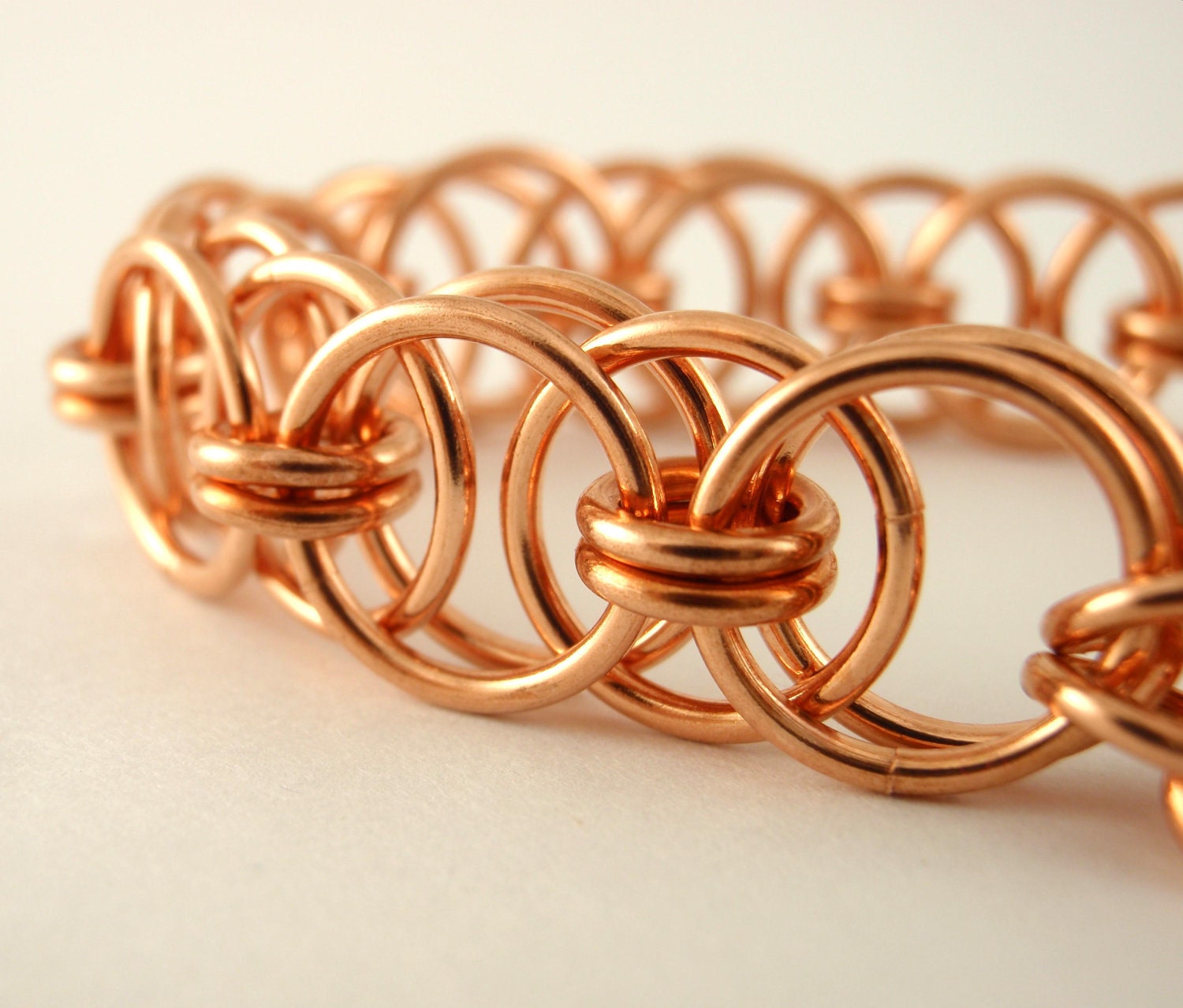 Solid Copper Bracelet -  Sweet Success Chainmaille