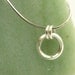 Endless On Edge Circle Pendant - Sterling Silver Necklace