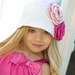 Crocheted Cloche Hat "The Emma Rose" White, Hot Pink, Pastel Pink Bucket Hat Choose your Size/Colors