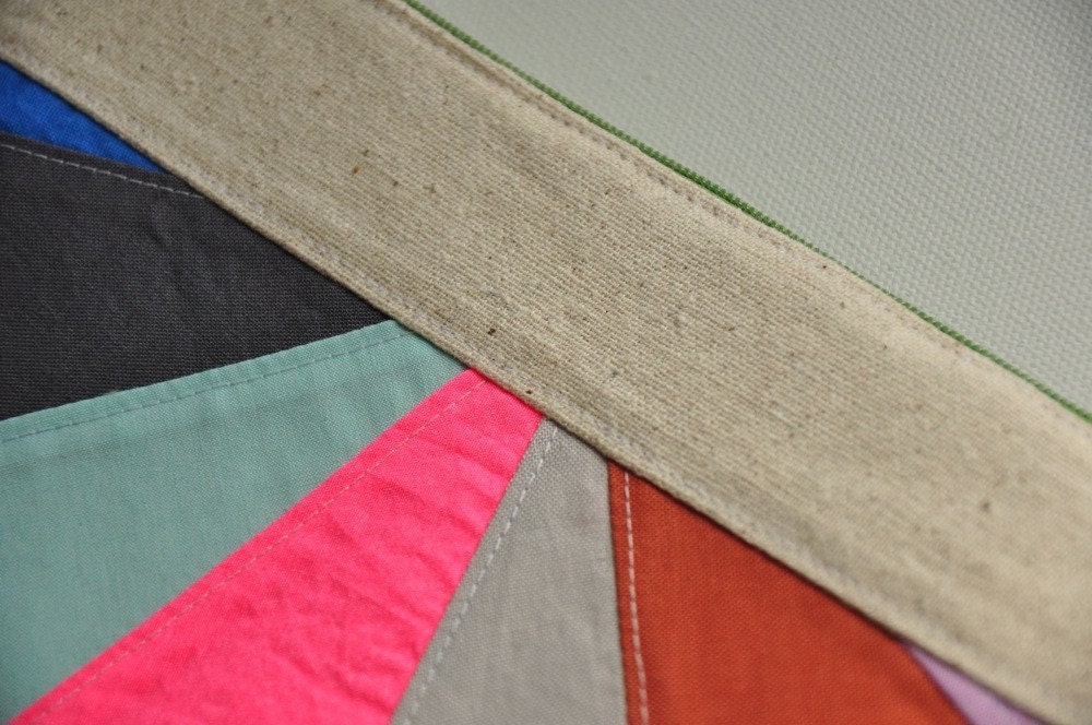 Colored Horizon Zipper Clutch