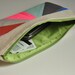 Colored Horizon Zipper Clutch