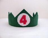 Wool Felt Birthday Crown -- custom made with the number of your choice