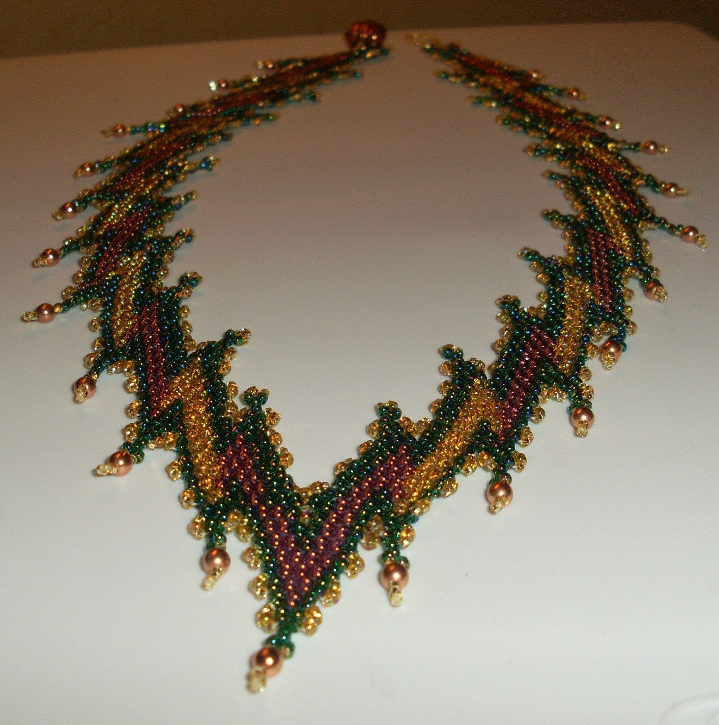 Native American Beaded Necklace Thunder Being by jstinson on Etsy