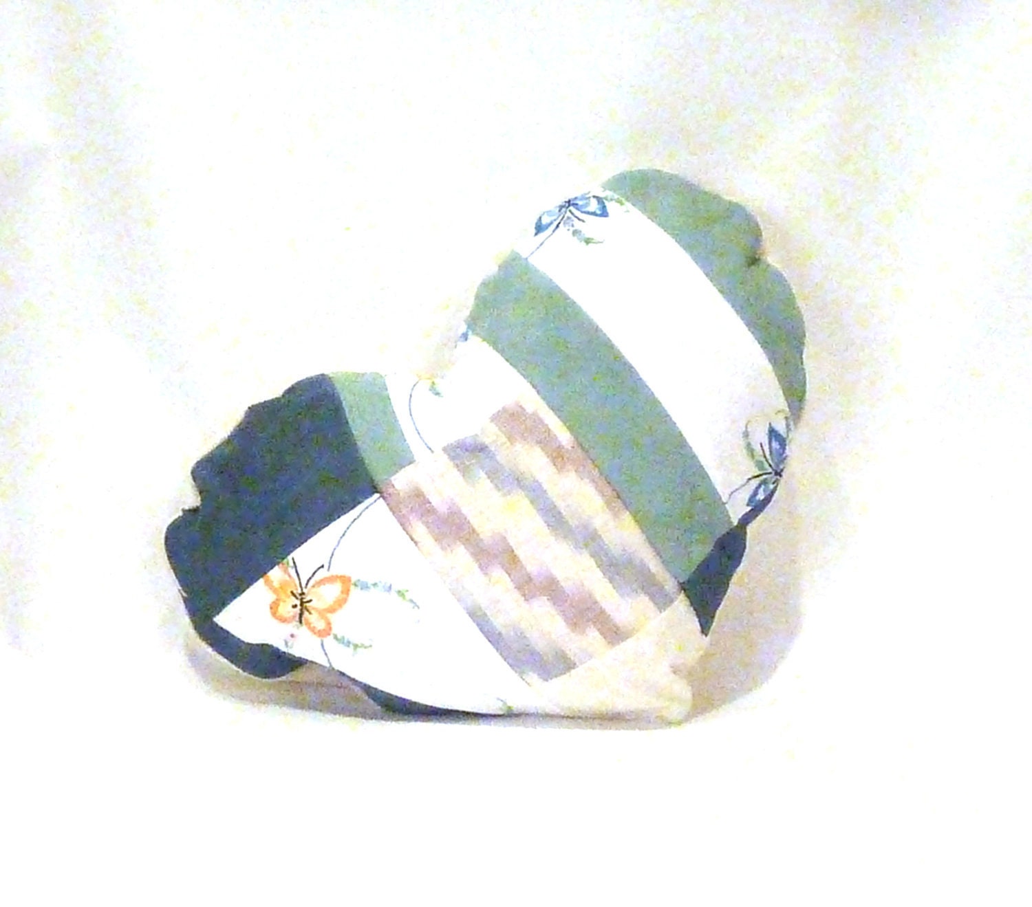 Ikat Heart Patchwork Pillow