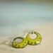 Africa Earrings - Enamel Tribal Rustic Hoops OOAK Chartreuse Enamel Jewelry