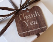 Die Cut Wood Pattern Thank You Tags Custom Personalized Gift Cards 00109b - HomegrownGems