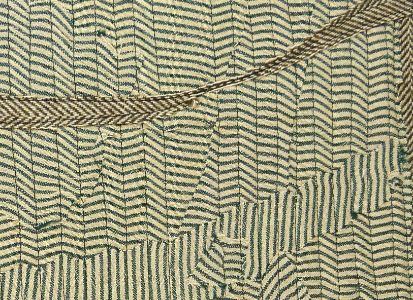 RESERVED FOR SUSAN 4.22.2012 small art quilt, contemporary, abstract, green and brown stripes, citron, rust, brown herringbone