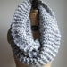 Super Snuggly chunky knit cowl Light Grey. Infinity scarf.