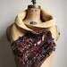 Upcycled Yellow Gold scarf Eco-Friendly. Blue. Burgundy.