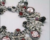 Vampire Charm Bracelet, Vampire Jewelry, Halloween Charm Bracelet