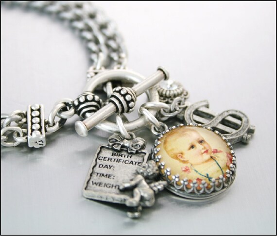 Million Dollar Baby Charm Bracelet Stainless by BlackberryDesigns