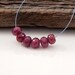 8mm Ruby faceted rondels 6 pcs 18ctw 042612H