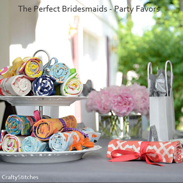Bridal Gift: Set of 5 The Perfect Bridesmaids (R) Travel Jewelry Roll w/Free Shipping