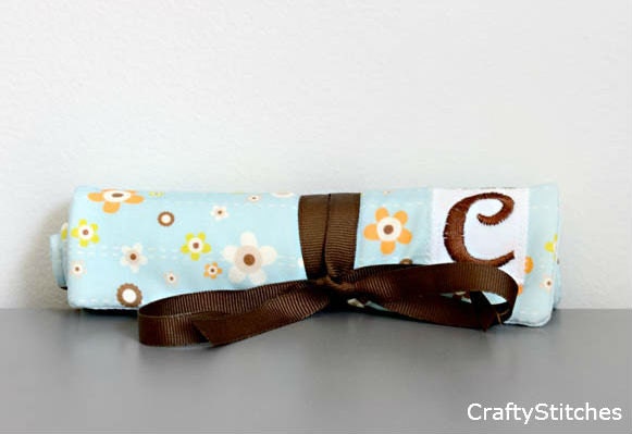 25% OFF Bridal Sale End of Season Sale Designer Fabrics Jewelry Roll Wallet Organizer in Flower Shower Baby with Monogram