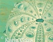 Turquoise Urchin--12x12