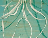 Antique Blue Jellyfish-4.5x10.5 print