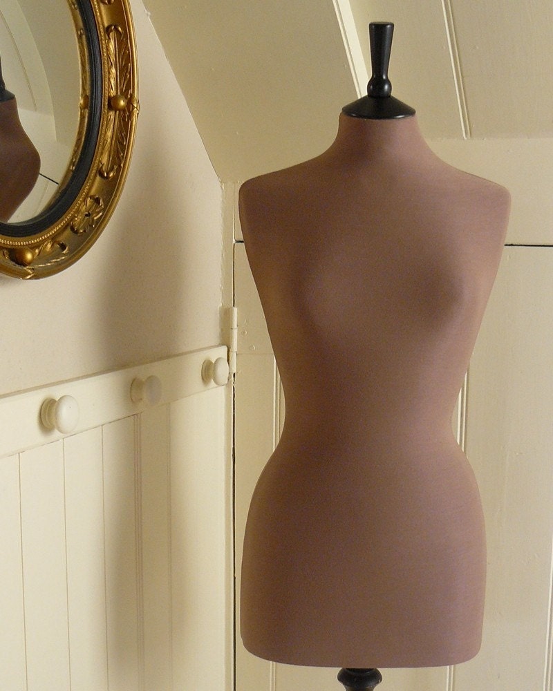 Full Size Vintage Style Corset Laced Mannequin Capuccino