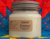 ISLAND COCONUT SOY CANDLE - HIGHLY SCENTED - AJ's Country Cottage