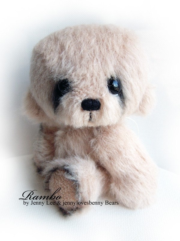 Rambo artist bear epattern by Jenny Lee of jennylovesbenny boutique bears