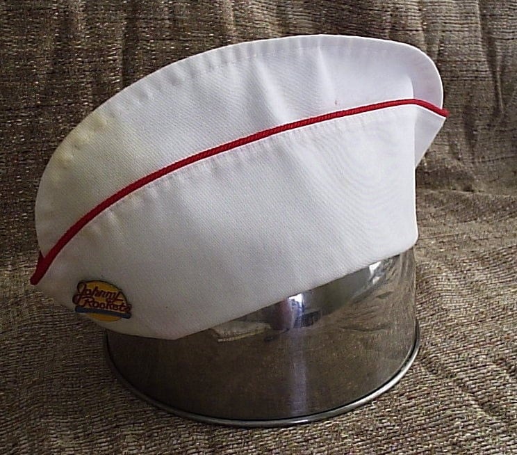 Vintage Soda Jerk Hat Cap Johnny Rockets by geopillow on Etsy