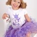 Lavender Princess Tutu ballerina Halloween Costume with matching applique shirt and headband