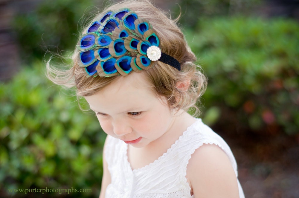 Breathless - Peacock Headband, Perfect Photo Prop
