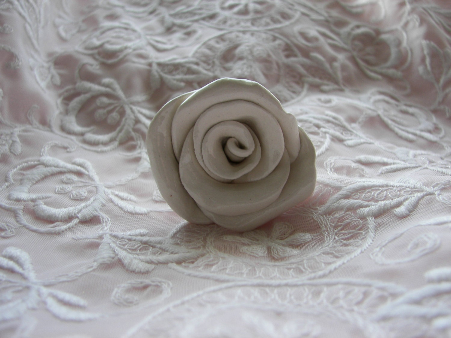White Rose Ceramic Magnets cottage style