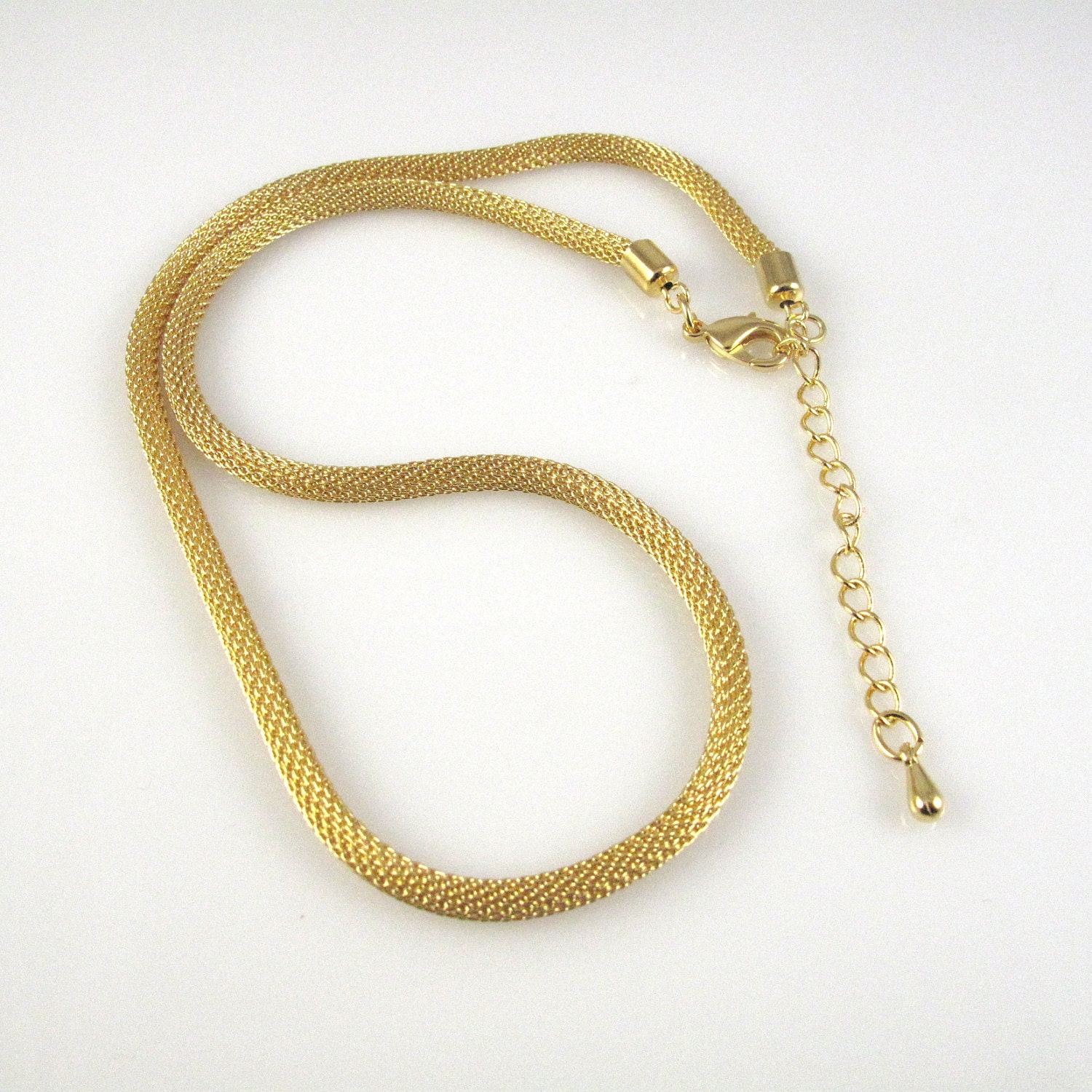 Mesh Necklace SALE, Gold Plate, 16 - 18 Inch, Flexible