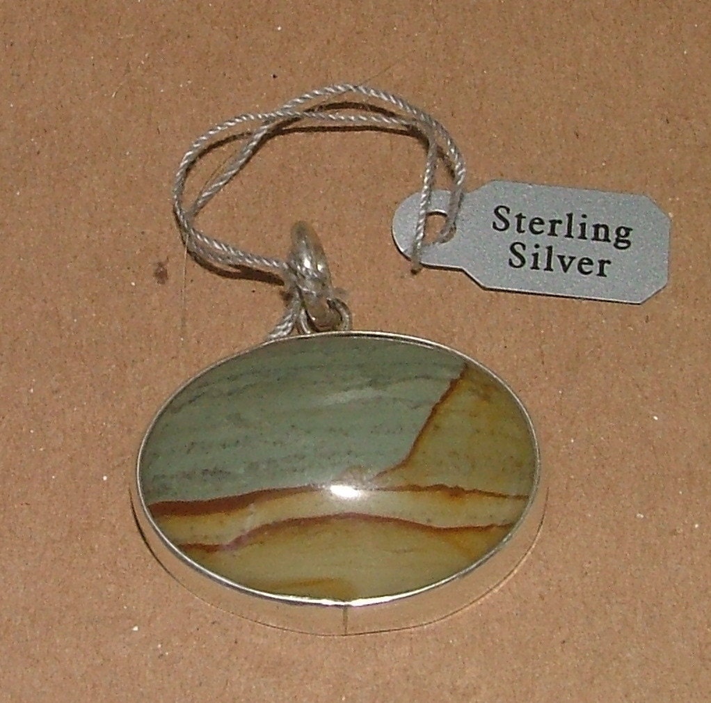 Sterling Silver and Picture Jasper Pendant