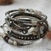 Bangle Stack 118b - set of 10 Bangles - urban gypsy bracelets - neutrals
