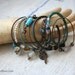 Ocean set 6 - Bangle Stack - set of 10 Bangles - mermaid gypsy bracelets