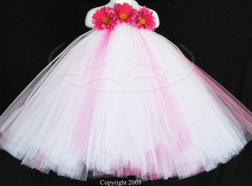 Splash of Pink - Custom - Fully SEWN Tutu Dress - Perfect for Portraits and 1st Birthday Celebrations