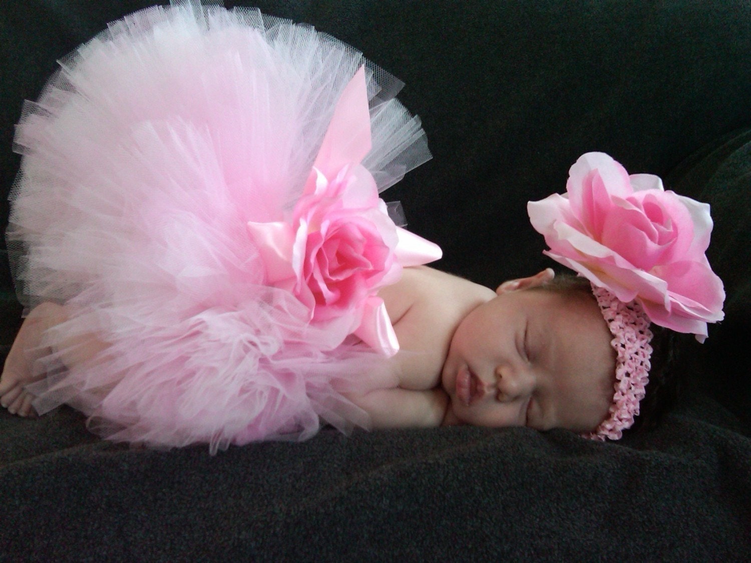 Pink Tutu Baby Tutu Pink Baby Tutu Custom Sewn 6 by TutuTiara