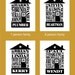 Personalized Family Name Print - 8x10 Black House - FREE SHIPPING (WORLDWIDE)