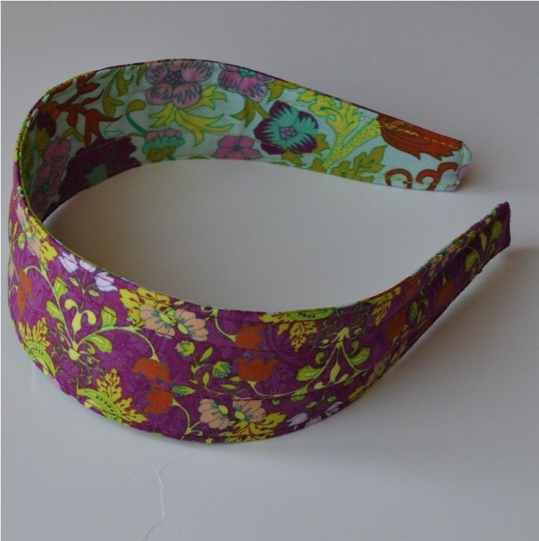 REVERSIBLE  Kaleidoscope Magenta Gabrielle Comfort Fit Fabric Headband