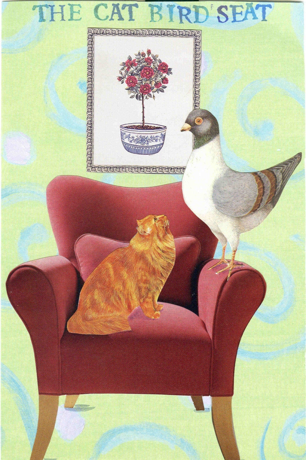 The Cat Bird Seat greeting card