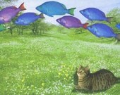 Fish Are Jumping blank greeting card