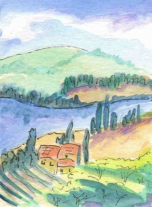Italian Countryside notecard
