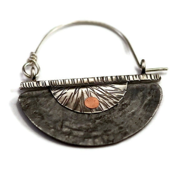 beer bottle cap earrings recycled Corona Beer cap in sterling silver steel copper