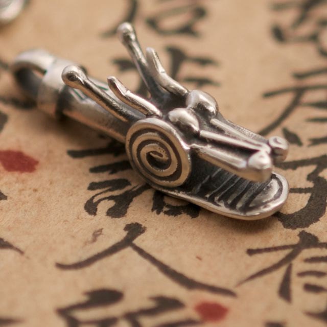 Dragon Pendant Necklace sterling silver