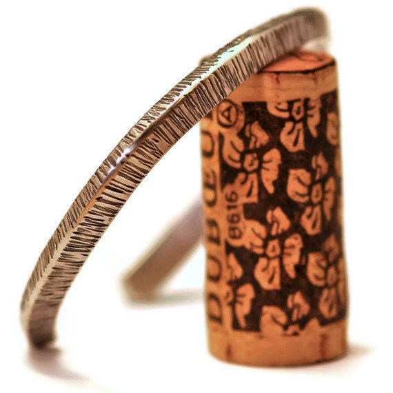 bhuj cuff bracelet recycled sterling silver hammer forged