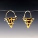 keum boo cone earrings  silver and gold