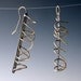 recycled street sweeper scribbles earrings