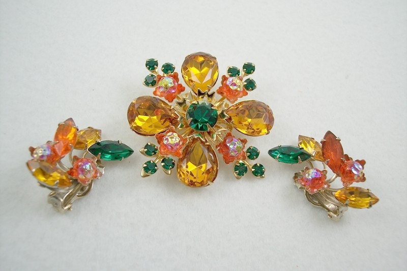 Huge Floral Rhinestone Set